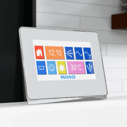 Riho Carmen 180 Touch+Heizung grau Farbe, hochglanz weißs