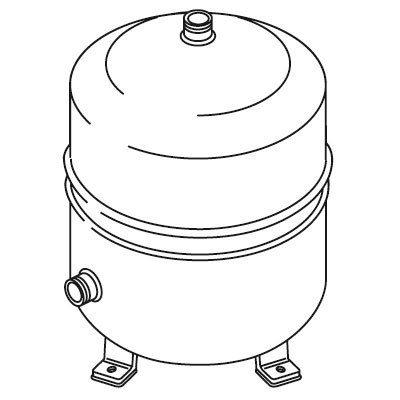 Weishaupt Expansionsgefäß WEGSol 35 weiß, G3/4"A mit drei Füßen