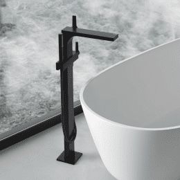 Keuco Edition 11 Wannenarmatur bodenstehend, schwarz matt