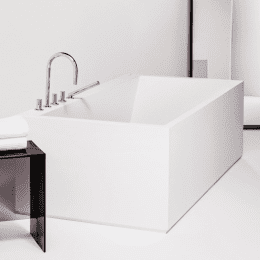 LAUFEN Kartell Rechteckbadewanne 170 x 86 cm, freistehend mit Kopfende links, weiß-matt