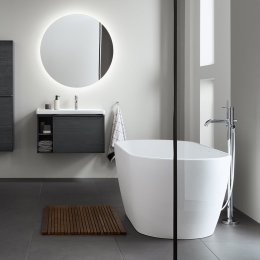 Duravit D-Neo freistehende Badewanne, oval 600x750 mm weiß matt