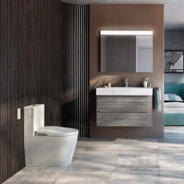 Roca Inspira In-Wash Stand-Dusch-WC-Kombination, Komplettanlage mit WC-Sitz