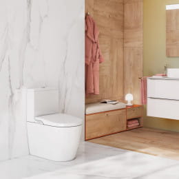 Roca Inspira In-Wash Stand-Dusch-WC-Kombination, Komplettanlage mit WC-Sitz