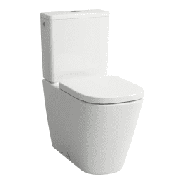 Laufen Meda Stand-WC-Kombi, Vario-Abgang, Rimless, weiß