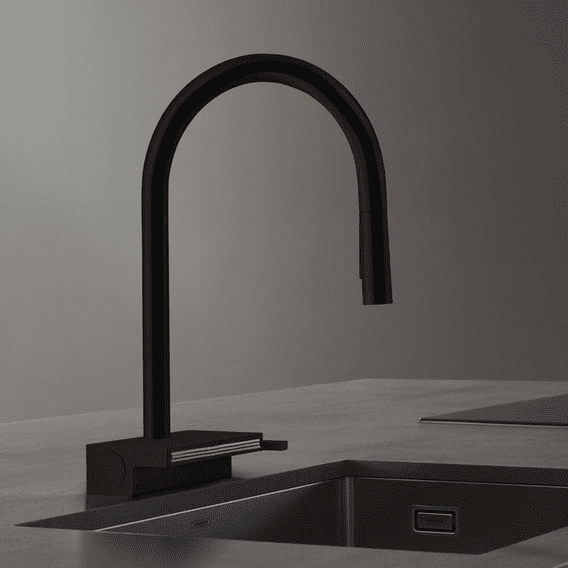 Hansgrohe Aquno Select M81 Küchenarmatur, ausziehbar, schwenkbar schwarz matt