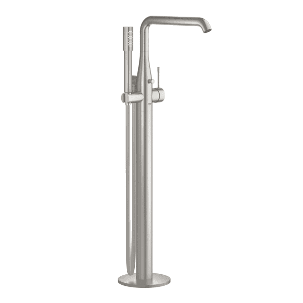 Grohe Essence Badewanne Einhebelmischer, Bodenmontage, SuperSteel