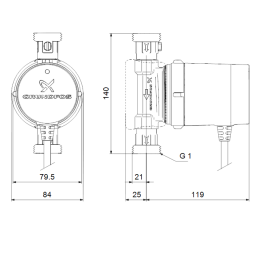 GRUNDFOS Zirkulationspumpe Grundfos Comfort 15-14 BX PM,DN25(1"), 230V