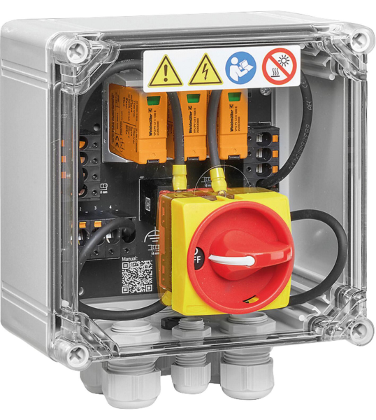 Weidmüller GAK für PV 1MPP, 3E/3A, Typ I+II, Push-In, Schalter - 0% MwSt (Angebot gemäß §12 Abs.3 U