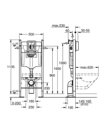 Grohe Rapid SL Vorwandelement für Wand-WC Bauhöhe 1,13 m
