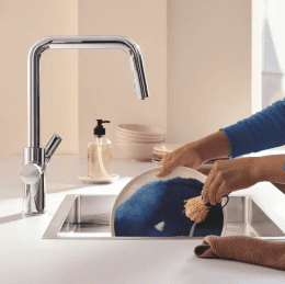 Grohe Blue Pure Set Spültischarmatur Start mit Ultrasafe-Filter, Chrom