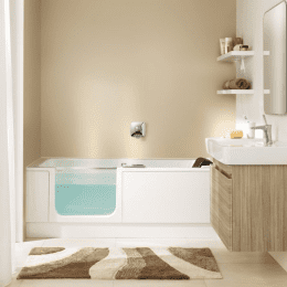 Artweger Twinline 2 Wanne links mit Badewannentür 1600x750x495mm weiß