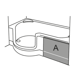 Artweger Twinline 1 Zubehör Schürze01/A-1800mm Nischeneinbau weiß WS