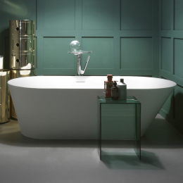 LAUFEN Kartell freistehende Badewanne 171,5 x 81,5 cm weiß matt