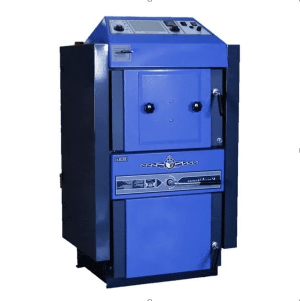 ATMOS Kohlevergaser KC25S-P mit Pelletoption 26 kW, linke Ausführung