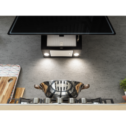 Franke Smart Dunstabzugshaube FPJ 915 V BK/DG A, Breite 90 cm, schwarzes Glas/graue Grafik