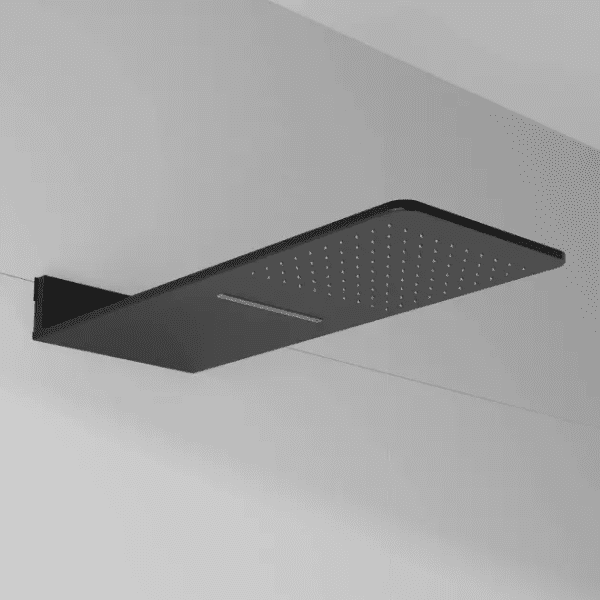 Steinberg 390 Kopfbrause, 60x25 cm, 2 Strahlarten, schwarz matt