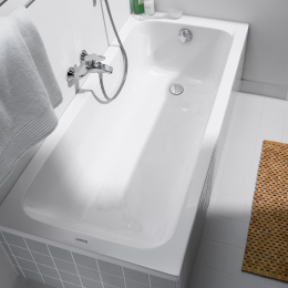 Duravit D-Code Rechteck-Badewanne 1600x70 cm, Alpinweiß