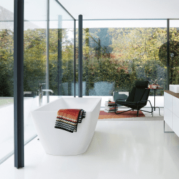 Duravit DuraSquare freistehende Badewanne, eckig 1850x850 mm weiß matt