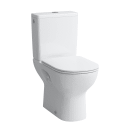 Laufen Lua WC-Kombi mit SoftClose-Sitz, Abgang unten, Wasseranschluss seitlich, Rimless, DualFlush,