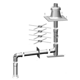 WOLF Anschluss-Set DN80 - B23 DN80 im Schacht, Abdeckung edst.