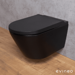 Evineo ineo3 Wand-Dusch-WC soft schwarz matt