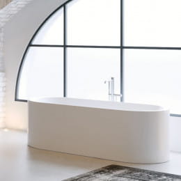 Riho Essence freistehende Badewanne 170 x 72 x 55 cm weiss seidenmatt