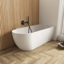 rivea Izumi Eck-Badewanne für individuelle Ab- und Überlaufsysteme 166 x 80 cm