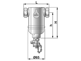SPIROTECH Schlammabscheider Spirotrap, DN40(11/2") IG, horizontal