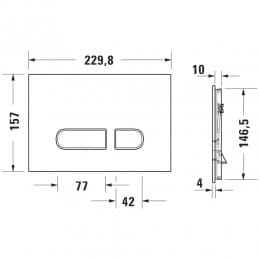 Duravit DuraSystem Betätigungsplatte A2 für WC, mit IR Sensor weiß/weiß