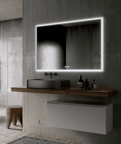 Frasco Deep Pro LED-Lichtspiegel mit Acryl-Lichtleitplatte rundum