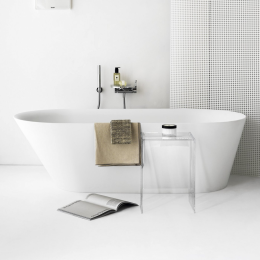 LAUFEN Kartell freistehende Badewanne 171,5 x 81,5 cm weiß matt