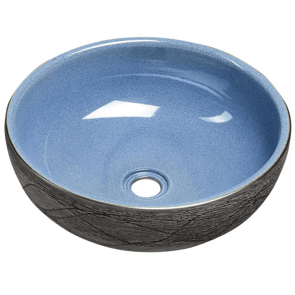 Sapho PRIORI Keramik-Waschtisch Ø 41 cm, Blau/Grau
