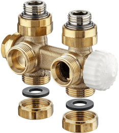 IMI HEIMEIER Heimeier Multilux 4-Set Halo Zwei-und Einrohrbetrieb, 3/4", verchromt