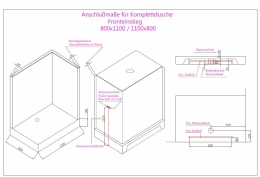 GEO Fix Komplettdusche Eck 80 x 110 x 215 cm Duschkabine weiß/schwarz