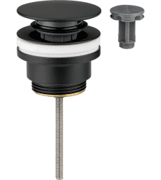 Premium verschließbares Ablaufventil schwarz matt