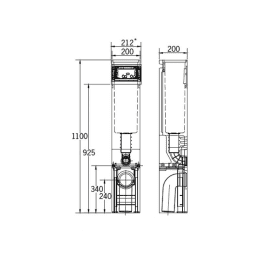 Grumbach WC-Stein Slim-Block 20 cm – Verstärkte Ausführung für Ständerwände, 25 cm breit