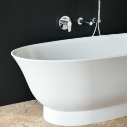 Laufen The New Classic Freistehende Badewanne 190x90x58 cm, weiß matt