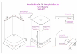 GEO Fix Komplettdusche rund 90 x 90 x 215 cm Duschkabine Armatur weiß/schwarz