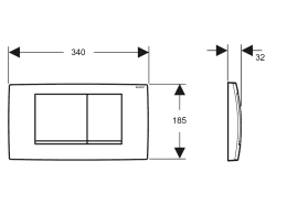 Geberit Twinline30 WC-Betätigungsplatte, weiß