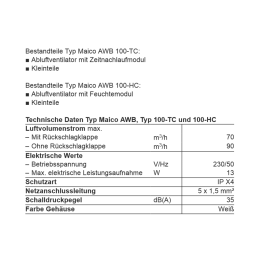 Viessmann Ventilator Maico Typ AWB 100 HC