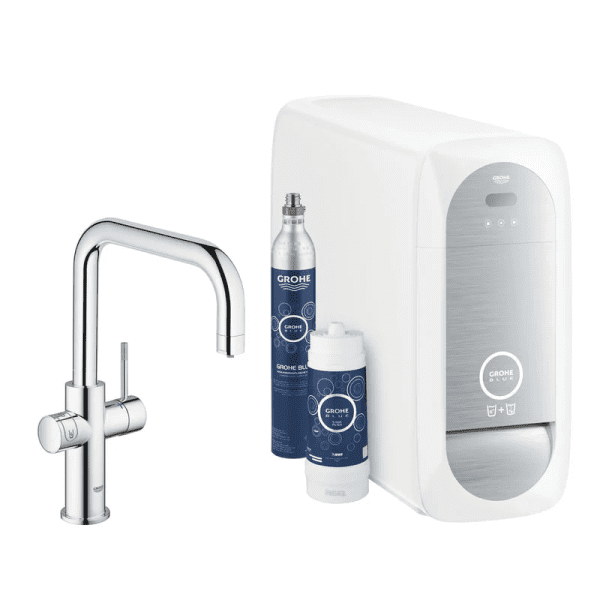 Grohe Spültischarmatur Connected, mit Kühleinheit und Wasserfilter, verchromt