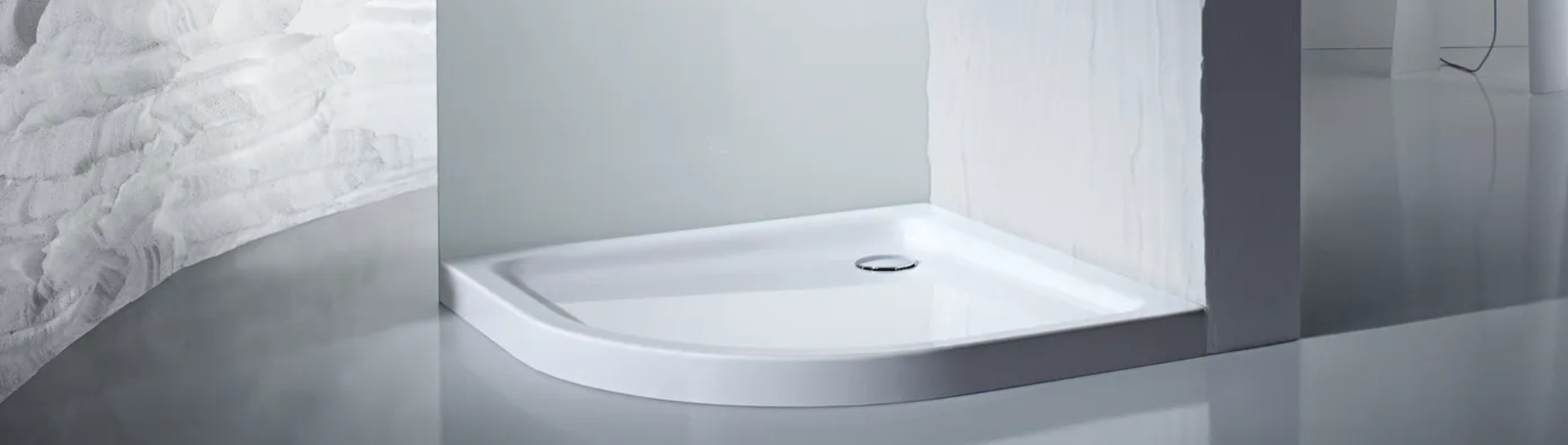 Viertelkreis-Duschwannen