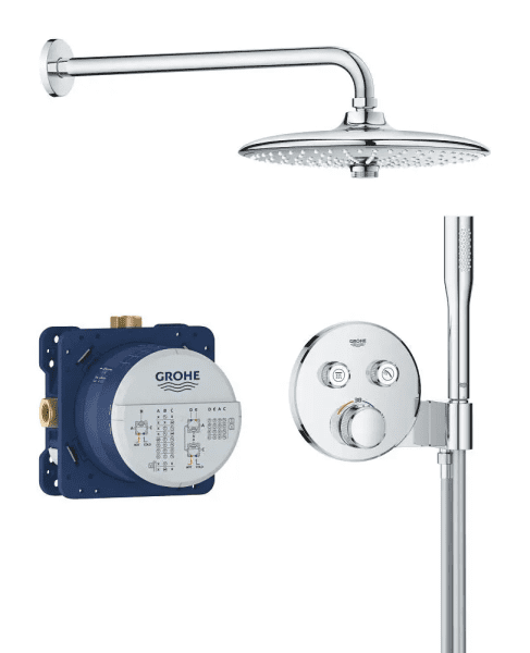Grohe Grohtherm SmartControl - Duschset mit Unterputz-Thermostat, mit Einbaukörper, Durchmesser 26 c