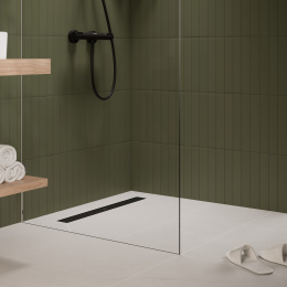 Hansgrohe RainDrain Go Duschrinne 60 cm mit beidseitigem Rost, mattschwarz