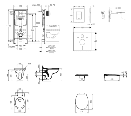 Grohe Rapid SL Set Wand-WC Alpha mit Sitz, Betätigungsplatte Chrom