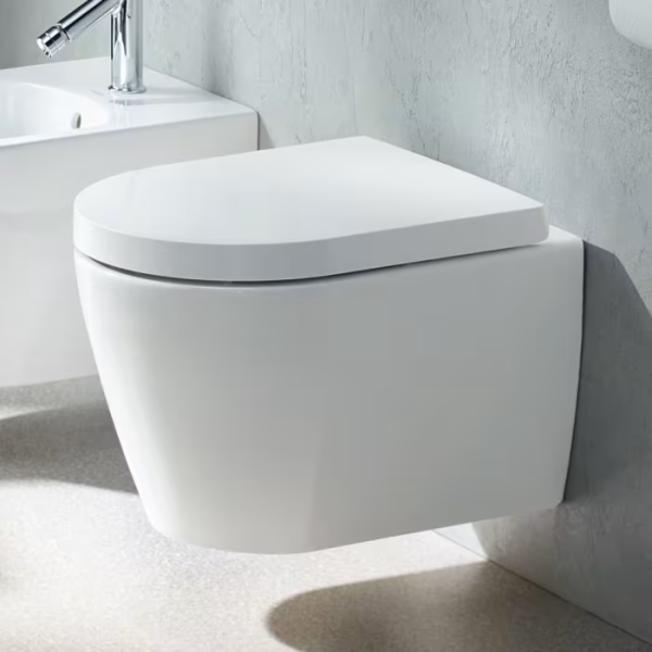 Duravit ME by Starck Wand-WC mit WC-Sitz SoftClose, Rimless, Alpinweiß