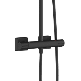 Hansgrohe Vernis Shape Aufputz-Duschsystem mit Thermostat mit EcoSmart, schwarz matt
