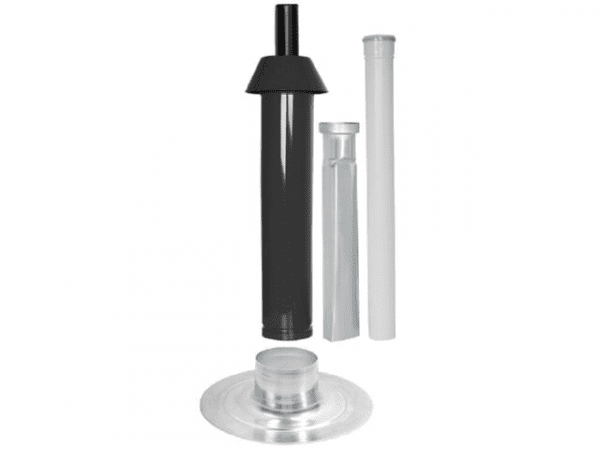 SKOBERNE Mündungspaket Skobifix nano Flachdach, DN 60/100, schwarz 1,0m