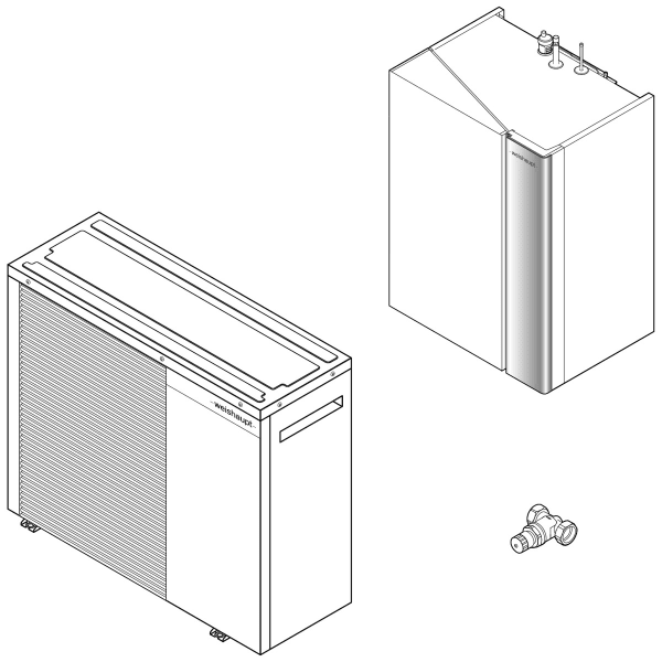 Weishaupt Paket WSB 8-A-RME-AI Luft/Wasser-Wärmepumpe