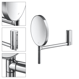 Keuco PLAN Kosmetikspiegel, Vergrößerung 1-fach, 5-fach chrom